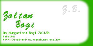 zoltan bogi business card